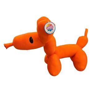 Nanco Balloon Dog Plush Neon Orange 18” Stuffed Animal Toy Brand New with Tags